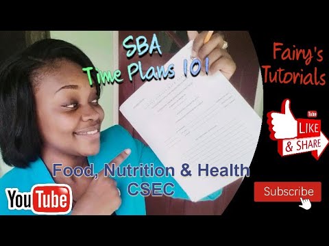 How To Write A Time Plan | Food, Nutrition and Health | CSEC | SBA ...